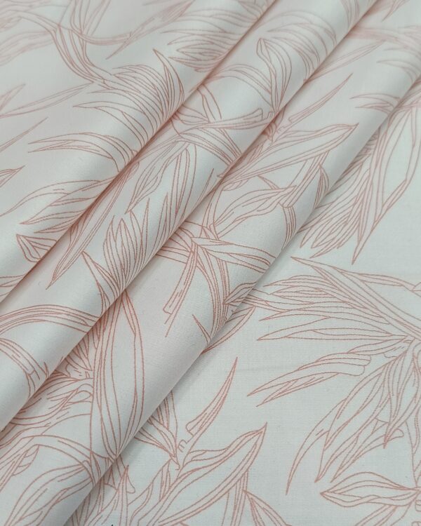 Raymond Men’s Cotton Printed Unstitched Premiume Cotton Shirting Fabric (White & Red)