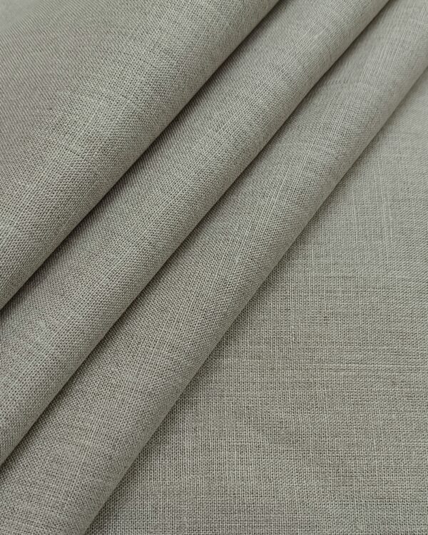Raymond Men’s 100% Pure Linen Solids Unstitched Shirting Fabric (RIVER STONE)
