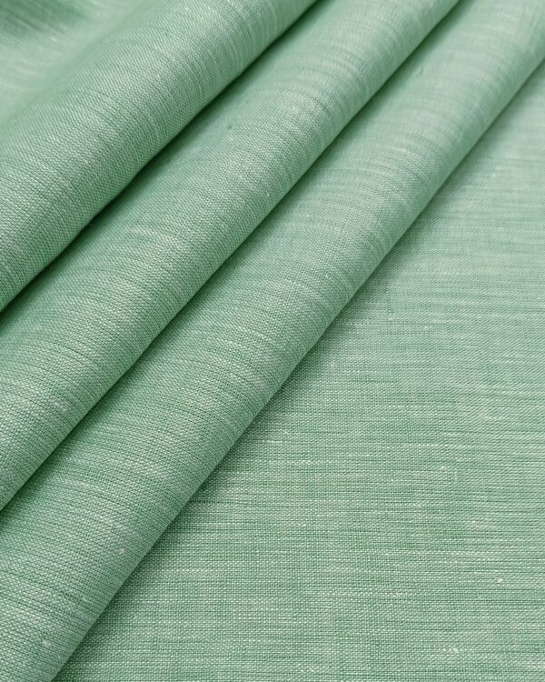 Raymond Men’s 100% Pure Linen Solids Unstitched Shirting Fabric (JADE GREEN)