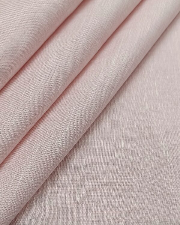 Raymond Men’s 100% Pure Linen Solids Unstitched Shirting Fabric (PINK)
