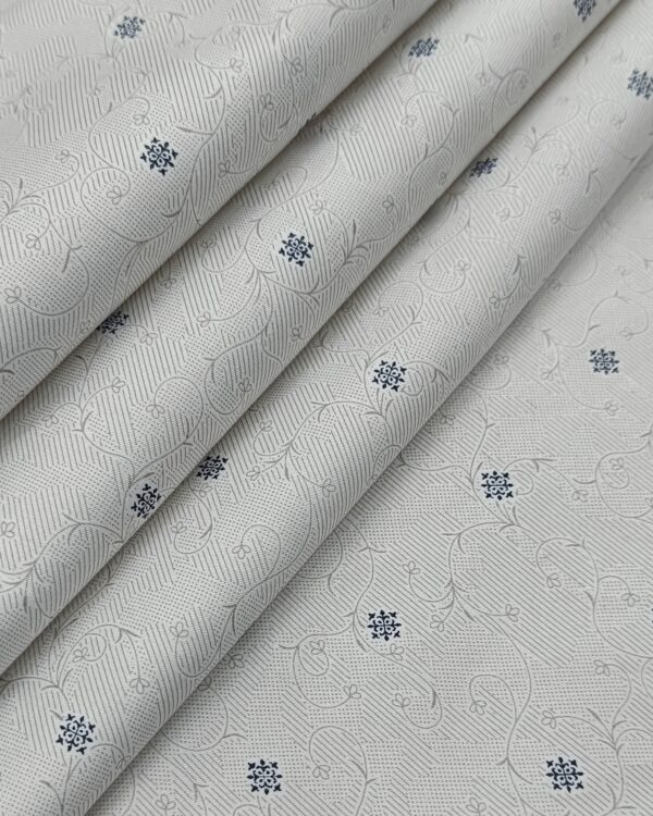 Raymond Men's Summer Wear Printed Shirting Fabric ( Off White )