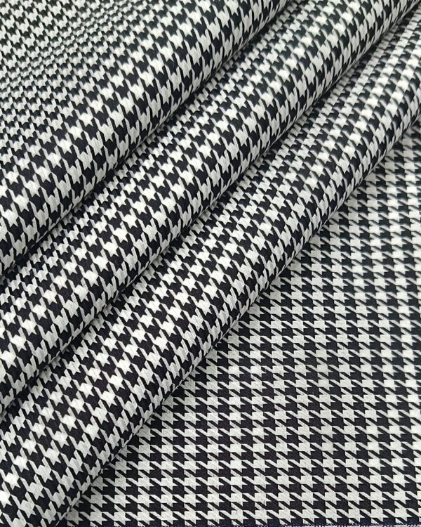 Raymond Men's Premium Cotton Zig Zag Design Unstitched Shirting Fabric (Black White)