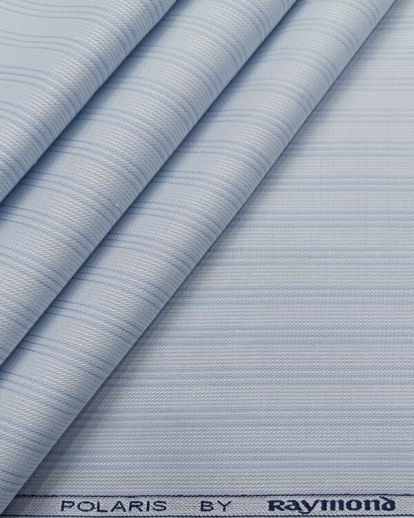 Raymond Men's Premium Cotton Stripe Unstitched Shirting Fabric (Sea Green)