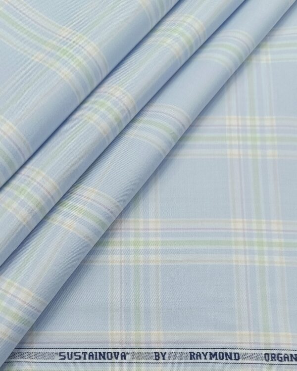 Raymond Men's Premium Cotton Checks Unstitched Shirting Fabric
