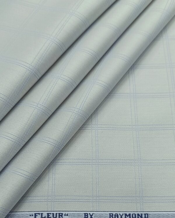 Raymond Men’s Wear Cotton Self Checks Shirting Fabric ( Pastel send )