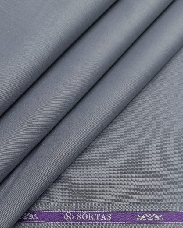 Soktas Men's Wear Solid Finest Giza Cotton Shirting Fabric ( Taupe )