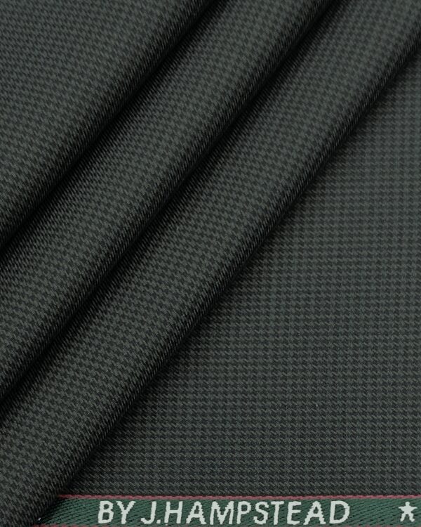 Charcoal Micro-Check Suiting Fabric by J.Hampstead – Elegant & Versatile
